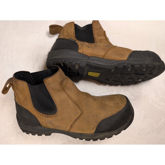 Duluth Trading Mens Brown Leather Waterproof Safety Work Boots Size 14 Medium - Picture 2 of 14